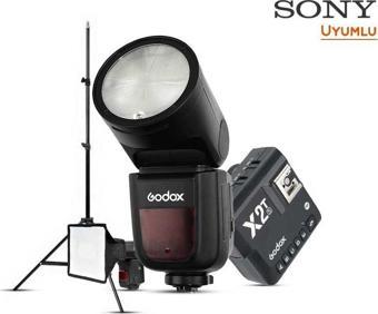 Godox V1 Sony Flaş Full Set (Flaş, Tetikleyici, Softbox, Tripod)