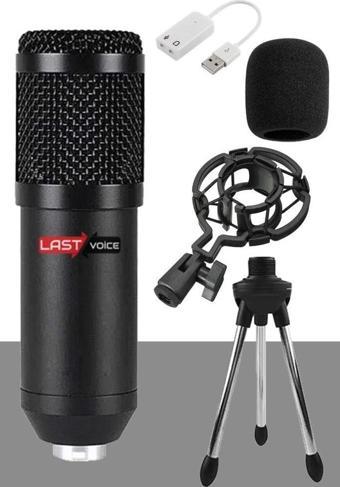 Lastvoice BM800 Full Black Stüdyo Twitch Yayıncı Mikrofonu (Mini Tripod + 7.1)