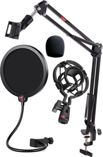 Lastvoice Nb39PSMX Mikrofon Standı Shock Mount Pop Filter Sünger Seti