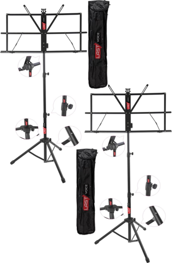 Lastvoice Nt-106X 2Lİ SET Tel Nota Sehpası Makaslı ( Taşıma Çantalı )