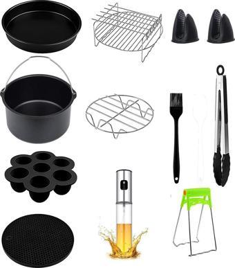 Xiaomi Tefal Philips Karaca Yasomi 7 Ve 7 Litre Uyumlu 9 Inc (23 Cm) 12 Li Airfryer Fritöz Seti