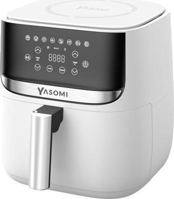 Yasomi Y55 Tartı Özellikli Beyaz 5.7L-6 Litre 1700W Airfryer Fritöz