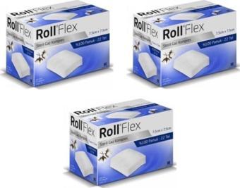 Roll Flex Steril Gaz Kompres 7,5 cm x 7,5 cm 100 Lü x 3 Adet