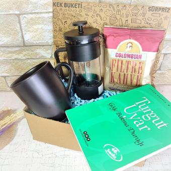 Göğe Bakma Durağı Kitabı, French Press, Kupa, Colombian Filtre Kahve