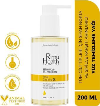 Rimu Health Products Tüm Cilt Tipleri İçin Siyah Nokta Ve Sivilce Karşıtı Arındırıcı Yüz Temizleme Yağı 200 ml