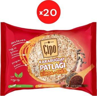 Glutensiz Fabrika ÇİPO KARABUĞDAY PATLAĞI KİNOA&CHİA 20 PAKET