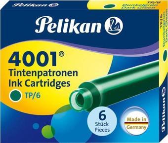 Pelikan 4001 6'lı Kısa Kartuş TP/6 Koyu Yeşil