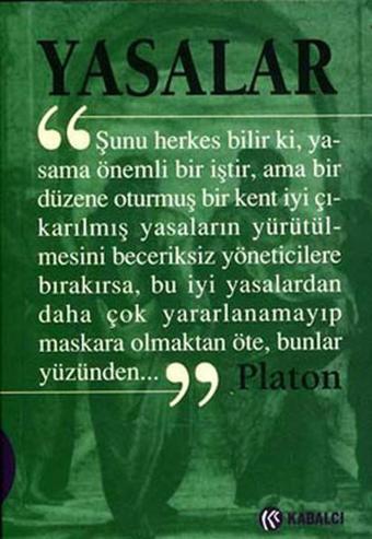 Yasalar - Platon  - Kabalcı Yayınevi