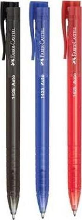 Faber-Castell 1425 Auto Tükenmez Kalem 10'lu Kutu Siyah