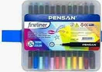 Pensan 6500 Fineliner 0.4 mm Keçe Uçlu Kalem 24 Renk Set