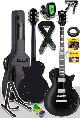 Midex GRX-200BK-BAG Üst Segment Les Paul Kasa Elektro Gitar Set Masif Ağaç (HH)