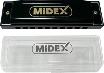 Midex HN-10BK Siyah Örf Aletleri 10 Delikli Mızıka 