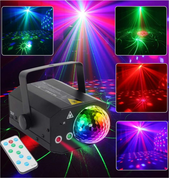 Quenlite QD-16 RGB Sahne Led ve Lazer Işık 16 Çeşit Desen