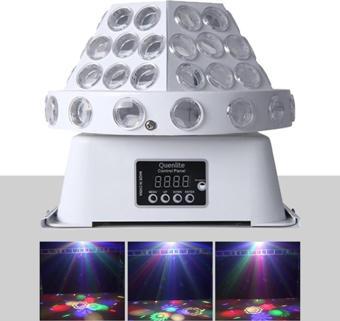 Quenlite QR-650 DMX Profesyonel Dönerli RGB LED Top Işık Disko Sahne Işık Sistemi