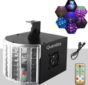 Quenlite QX-55 DMX RGB Sahne Disko Led Işık Sese Duyarlı Otomatik Mod (16 ÇEŞİT DESEN)