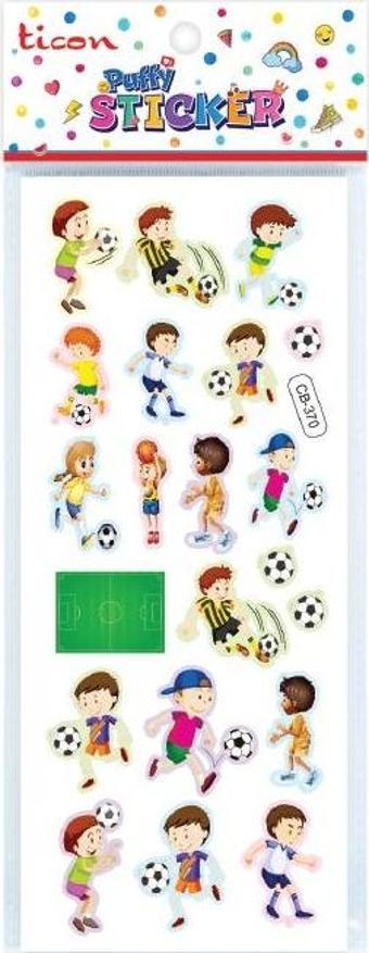 Ticon Puffy Sticker Futbol Tps-015/1 348955 (20 Li Paket)