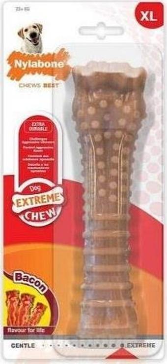 Nylabone Domuz Pastırması Aromalı Köpek Çiğneme Kemiği XL