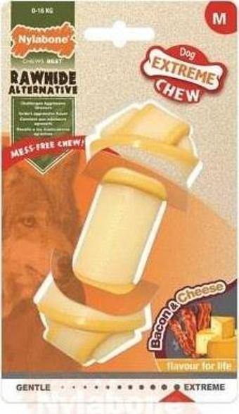 Nylabone Domuz Pastırması ve Peynir Aromalı Köpek Çiğneme Kemiği M