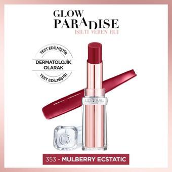 L'Oréal Paris Glow Paradise Balm-in-lipstick - Işıltı Veren Ruj 353 Mulberry Ecstatic