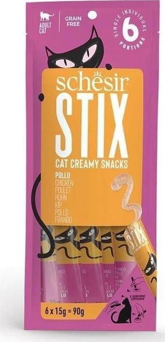 Schesir Stick Tavuklu Kedi Ödülü 6 x 15 Gr 