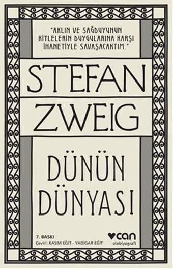 Dünün Dünyası - Stefan Zweig - Can Yayınları