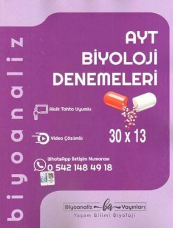 AYT Biyoloji 30 x 13 Denemeleri Biyoanaliz Yayınları - Biyotik Yayınları