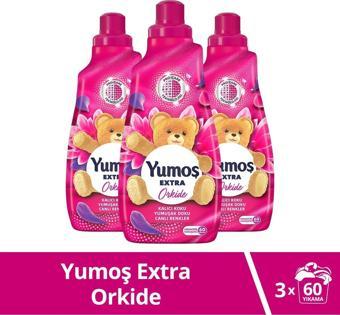 Yumoş Extra Konsantre Çamaşır Yumuşatıcısı Orkide 1440 ml 60 Yıkama 3 Adet