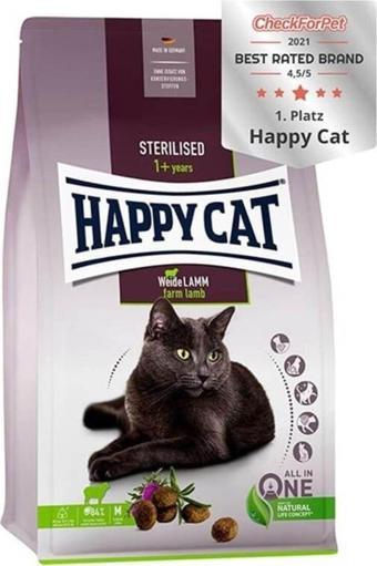 Happy Cat Kısırlaştırılmış Weide Lamm Kuzu Etli Yetişkin Kedi Maması 4 kg