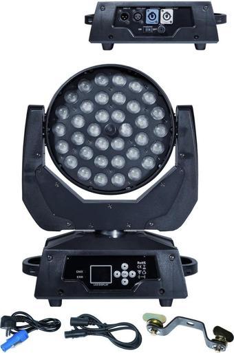 Quenlite ZL-1036 Zoom Wash 36x10W Moving Head Boyama Sahne Işık 16 Kanal DMX Kontrol