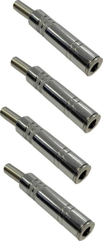 Hepa Merz SFC-FD63-4X Metal 6.35mm Dişi Jack 6.35mm Dişi Uzatma Jak (4 ADET)