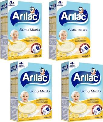 Arilac Sütlü Muzlu Bebek Ve Küçük Çocuk Ek Gıdası 200 gr X 4 Adet