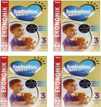 Bebelac Gold 3 Numara Devam Sütü 800 Gr X 4 Adet