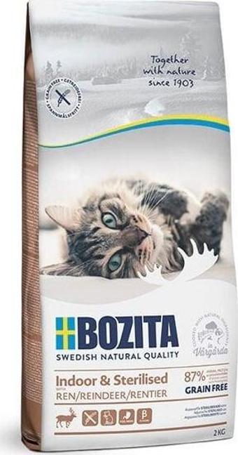 Bozita Adult İndoor Kısırlaştırılmış Tahılsız Geyikli Yetişkin Kedi Maması 2 Kg