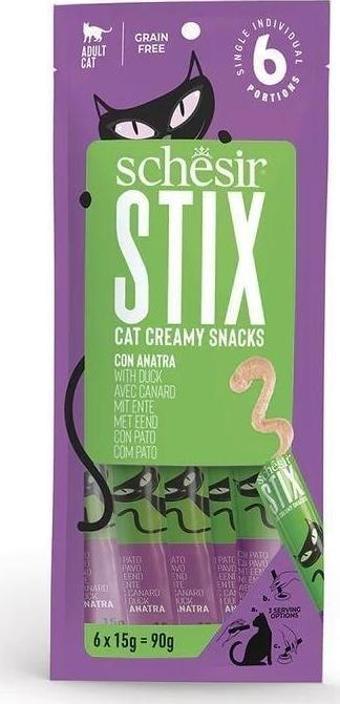 Schesir Stick Ördekli Kedi Ödülü 6 x 15 gr