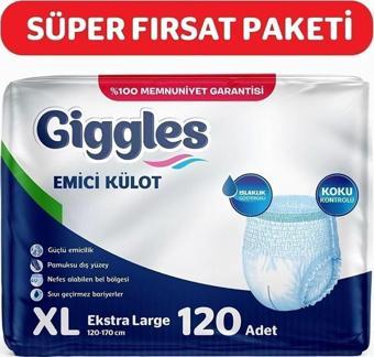 Giggles Yetişkin Emici Külot Ekstra Large 30'lu 4 Paket (120 Adet)