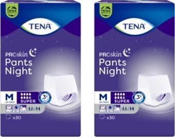 Tena Proskin Pants Night Medium Orta Beden Gece Için Süper Emici Külot 30 Lu 2 Paket / 60 Adet