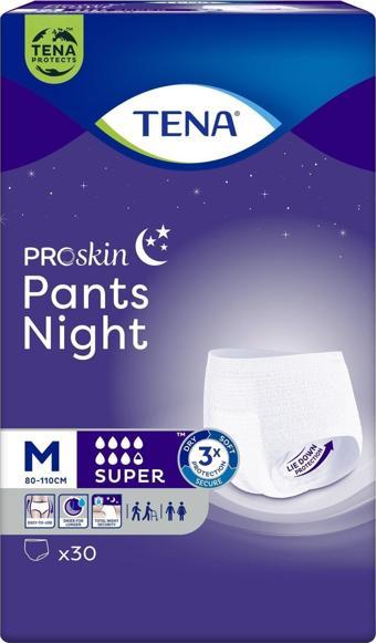 Tena Proskin Pants Night Medium Orta Beden Gece Için Süper Emici Külot 30 Lu Paket