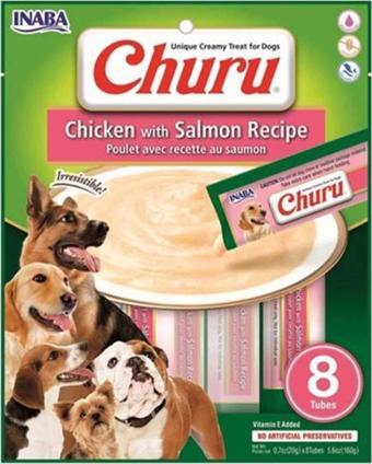Ciao Churu Somonlu ve Tavuklu Tamamlayacı Köpek Ödül Maması 8x20 Gr