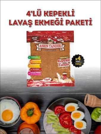 Asrın Tandırı 40 Adet Lavaş 4 Paket Ekşi Mayalı Kepek Lavaş Ekmeği ( Diyabetik Ekmek ) ( 1 Paket 350  gr ) 4 x 350  gr