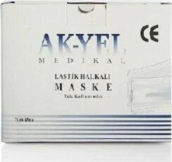 Akyel Ağız Maskesi Burun Telli Meltblown Kumaş Filitreli 2000 Adet