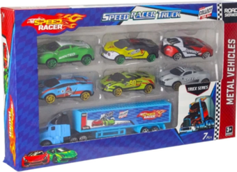 Toysan TOY-40 7'li Speed Racer Metal Araba Oyuncak