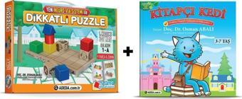 Adeda Dikkatli Puzzle 1. Kademe 2-7 Yaş İlk Adım + Kitap Kedi