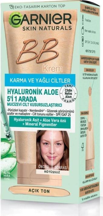 Garnier BB Krem Karma Yağlı Ciltler Açık Ton (Light) 40ml