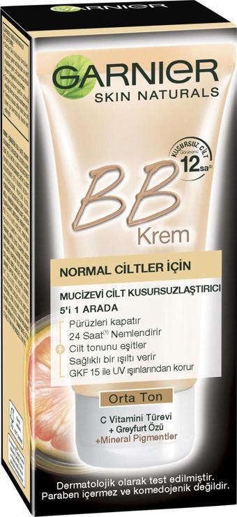 Garnier BB Krem Mucizevi Cilt Kusursuzlaştırıcı Orta Ton 40 ml