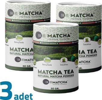 Matcha Premium Japanese Tozu Natural Powder Maça Çayı 50GR x 3 Kutu