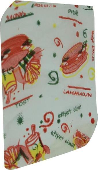 Bursa Plastik Bursburger Döner Hamburger Sandviç Hışır Poşeti 13X14 2000 Adet