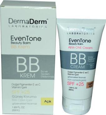 Dermaderm Even Tone Beauty Balm Doğal BB Kremi Light Açık Ton 50ML