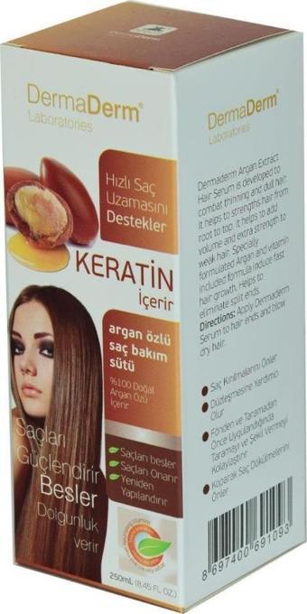 Dermaderm Keratinli Argan Özlü Saç Bakım Sütü Hızlı Uzama 250ML