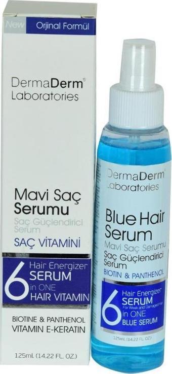 Dermaderm Mavi Saç Serumu Saç Güçlendirici Biotin Keratin 125ML