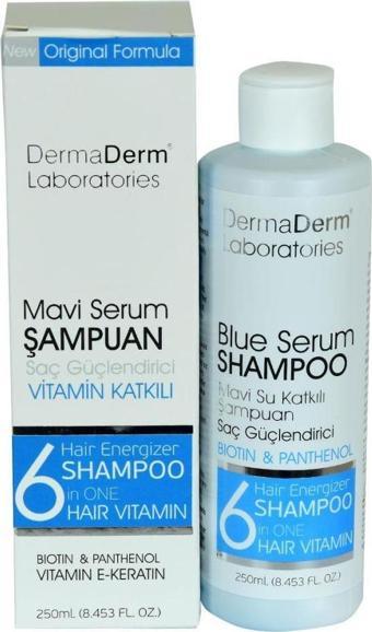 Dermaderm Mavi Serum Şampuanı Güçlendirici Biotin Keratin 250ML